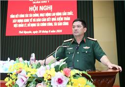 Quân khu tổng kết một số nội dung về công tác tài chính